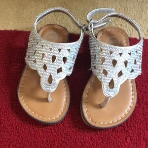 Baby/ Toddler girl silver dressy sandals